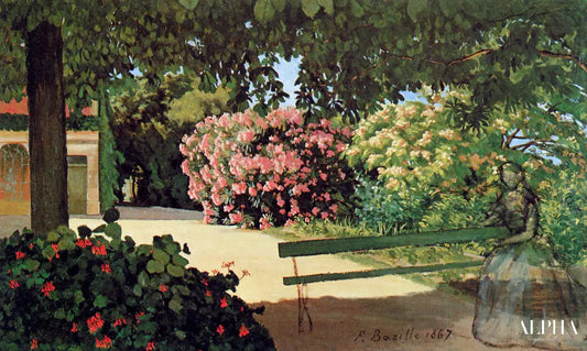 La Terrasse à Méric - Frédéric Bazille - Reproductions de tableaux et peintures haut de gamme