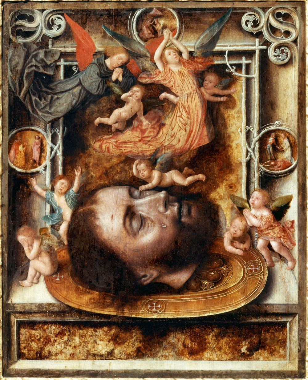 La tête de saint Jean-Baptiste - Jan Mostaert image 1 reproduction artisanale de tableau
