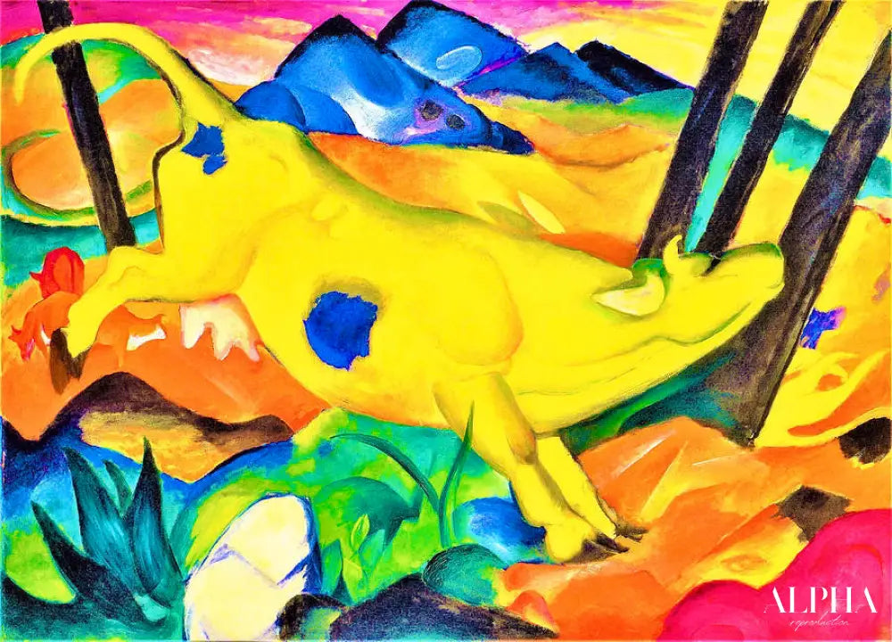 La Vache jaune - Franz Marc - Reproductions de tableaux et peintures haut de gamme