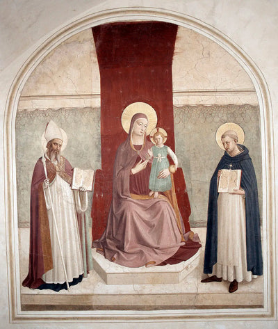 La Vierge à l’Enfant avec Augustin et Thomas - Fra Angelico - Alpha Reproduction