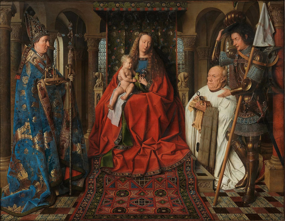 La Vierge au chanoine Van der Paele - Jan van Eyck image 1 reproduction artisanale de tableau