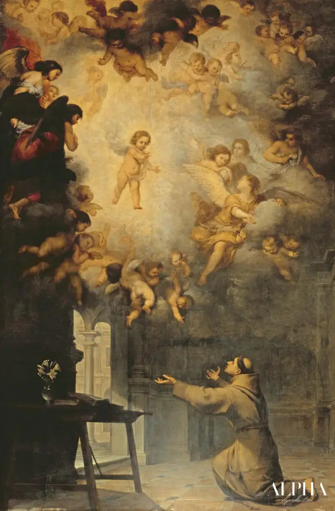 La vision de saint Antoine de Padoue - Bartolomé Esteban Murillo - Reproductions de tableaux et peintures haut de gamme