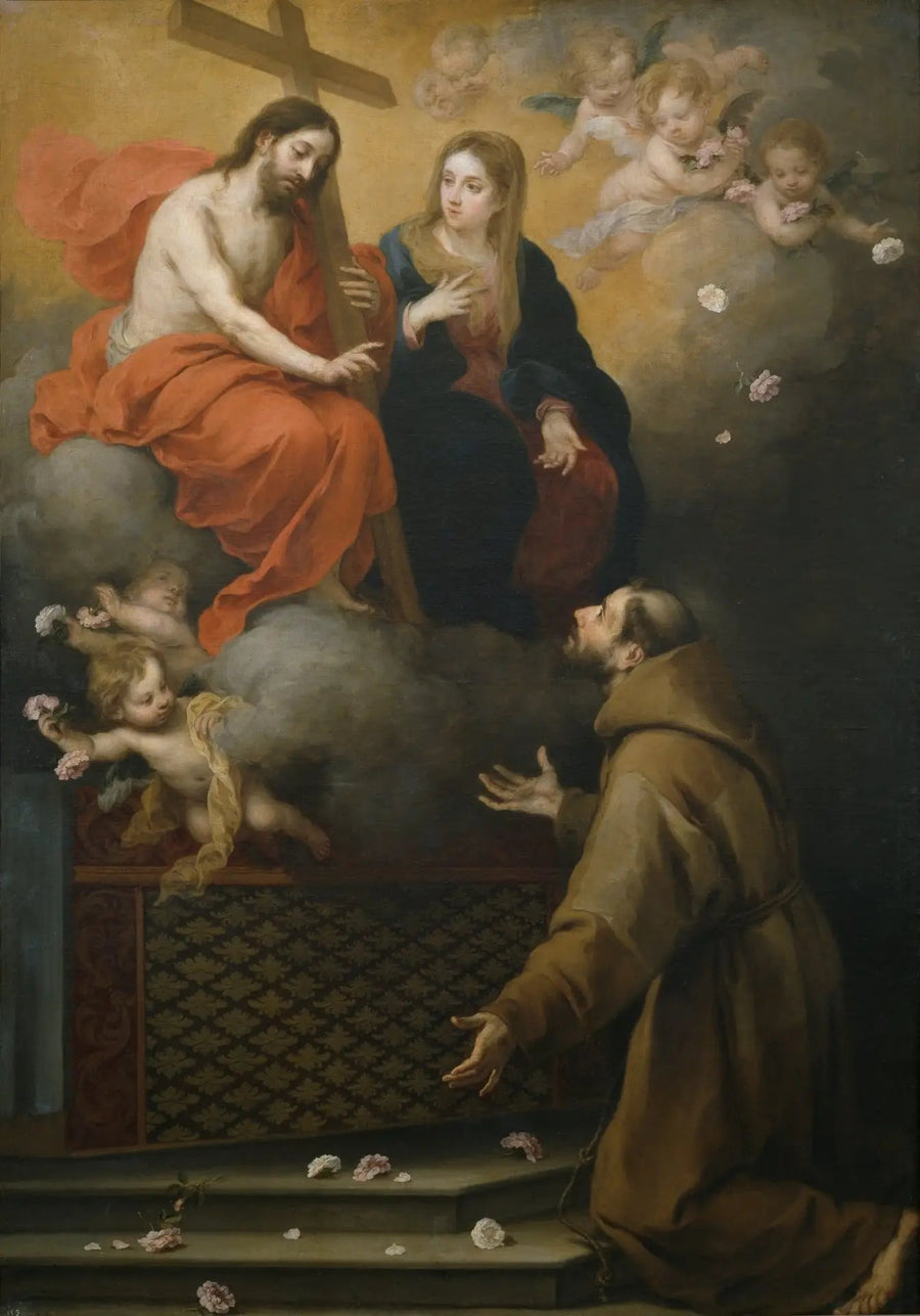 सेंट फ्रांसिस का दर्शन पोर्शनकुले पर - बारटोलोमे़ Esteban Murillo
