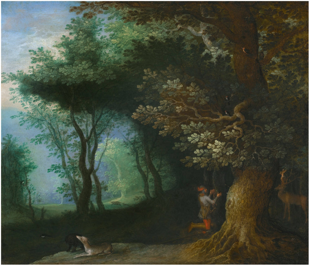 La vision de saint Hubert - Jan Brueghel l'Ancien image 1 reproduction de peinture à l’huile