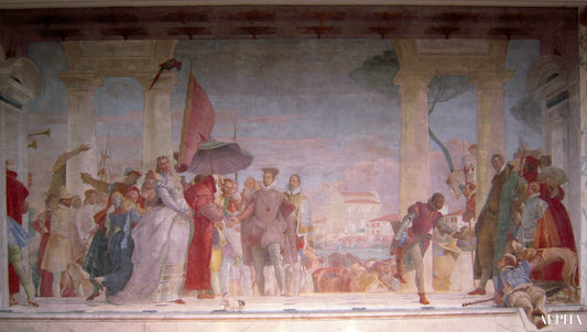 La visite du Henri III à ville Contarini - Giambattista Tiepolo - Reproductions de tableaux et peintures haut de gamme