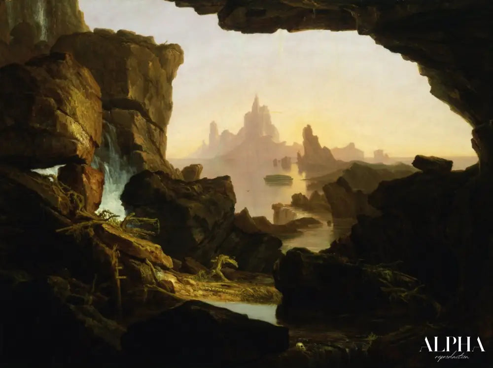 L'abaissement des eaux du déluge - Thomas Cole - Reproductions de tableaux et peintures haut de gamme