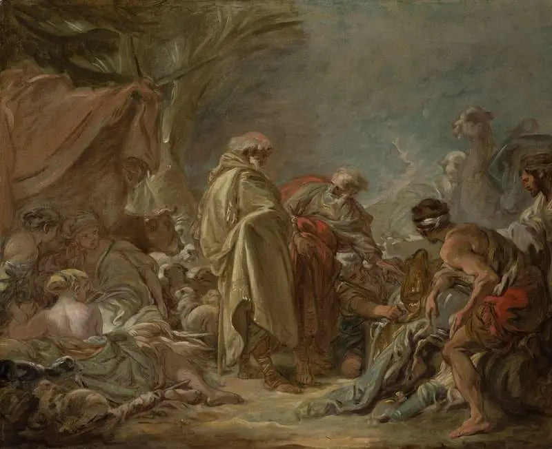 Laban à la recherche de ses idoles - François Boucher image 1 copie de tableau peinte à la main