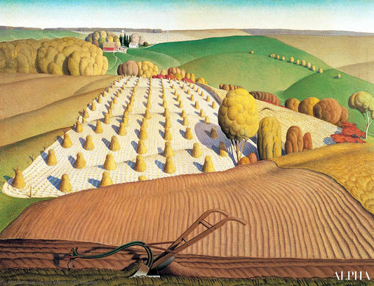 Labourage d'automne - Grant Wood - Reproductions de tableaux et peintures haut de gamme