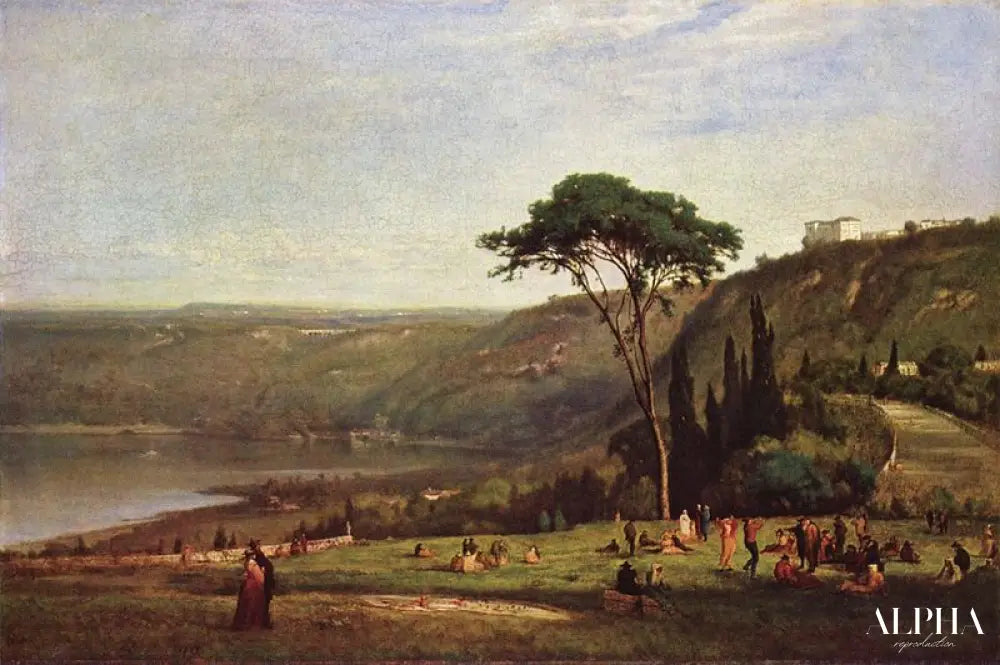 Lake Albano (Italy) - George Inness - Reproductions de tableaux et peintures haut de gamme