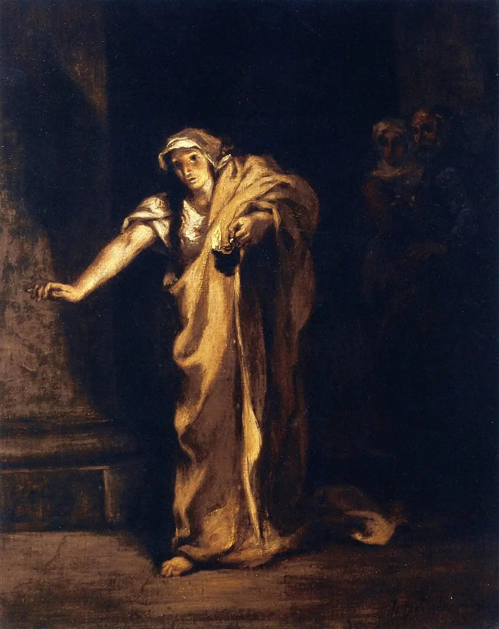 Lady Macbeth marchant dans son sommeil - Eugène Delacroix image 1 reproduction de peinture à l’huile
