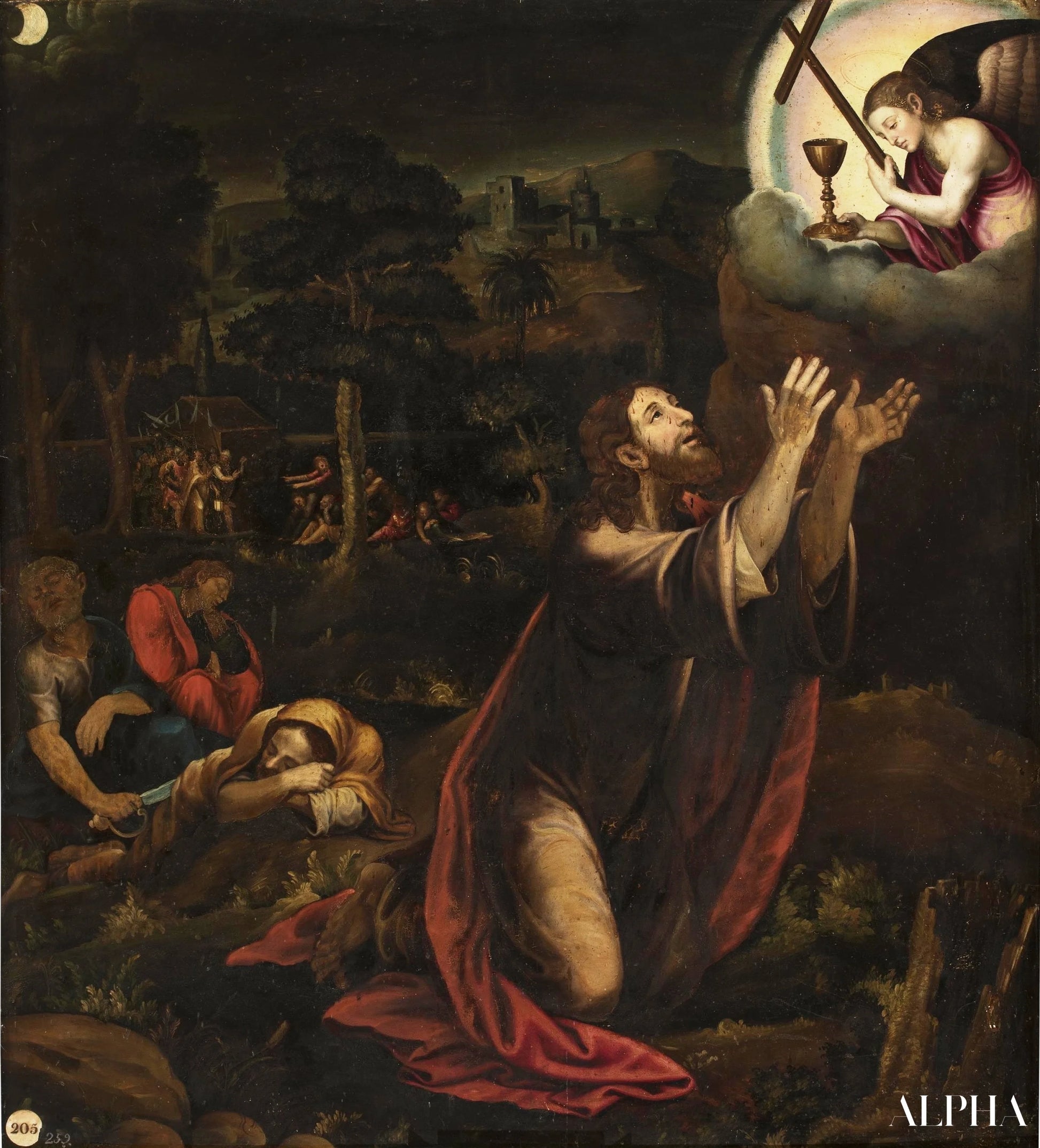 L'agonie dans le jardin - Vicente Juan Masip - Reproductions de tableaux et peintures haut de gamme