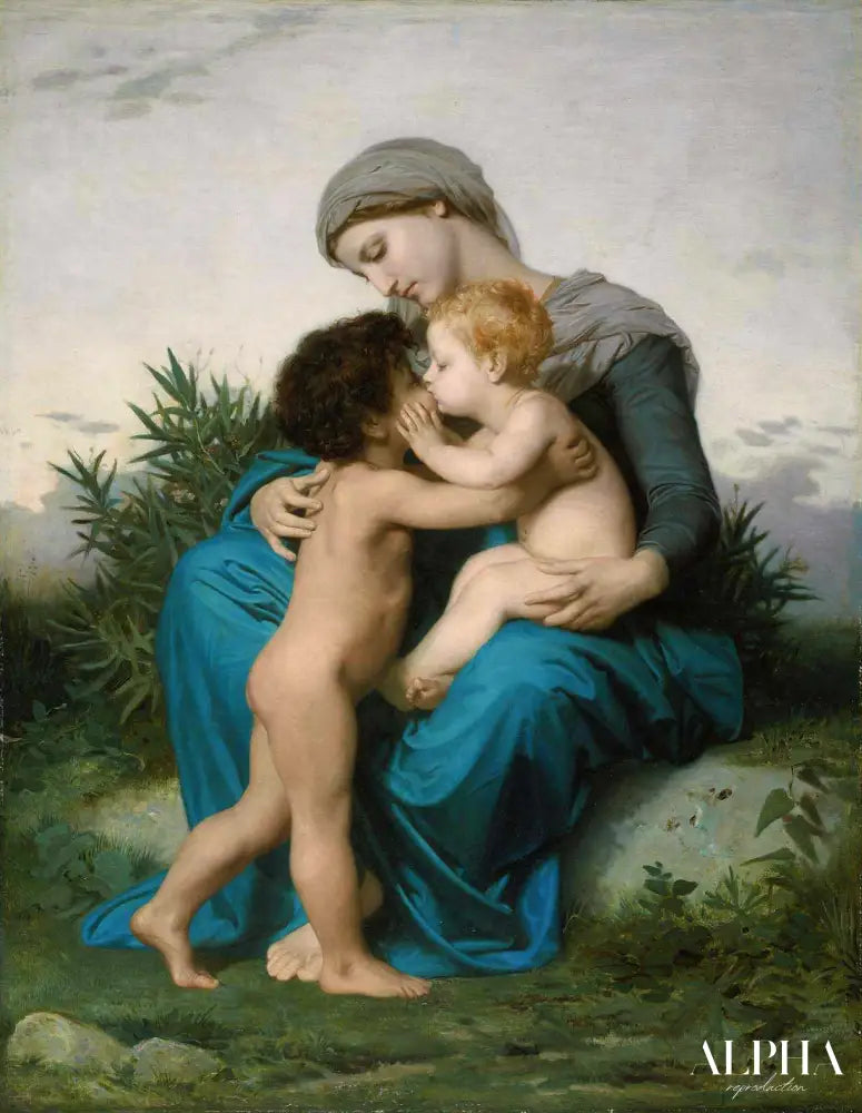 L'amour fraternel - William Bouguereau - Reproductions de tableaux et peintures haut de gamme