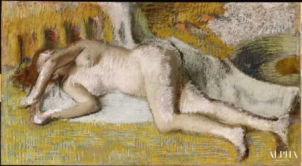 l'Après un bain - Edgar Degas - Reproductions de tableaux et peintures haut de gamme