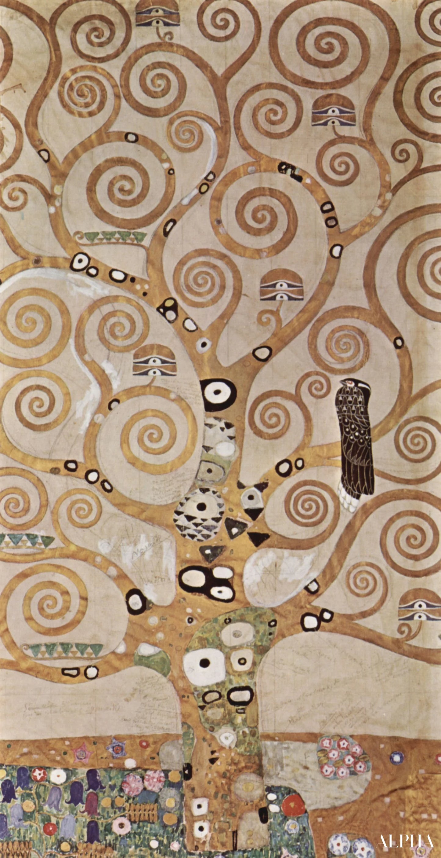 L'arbre de vie, section centrale (détail) - Gustav Klimt - Reproductions de tableaux et peintures haut de gamme