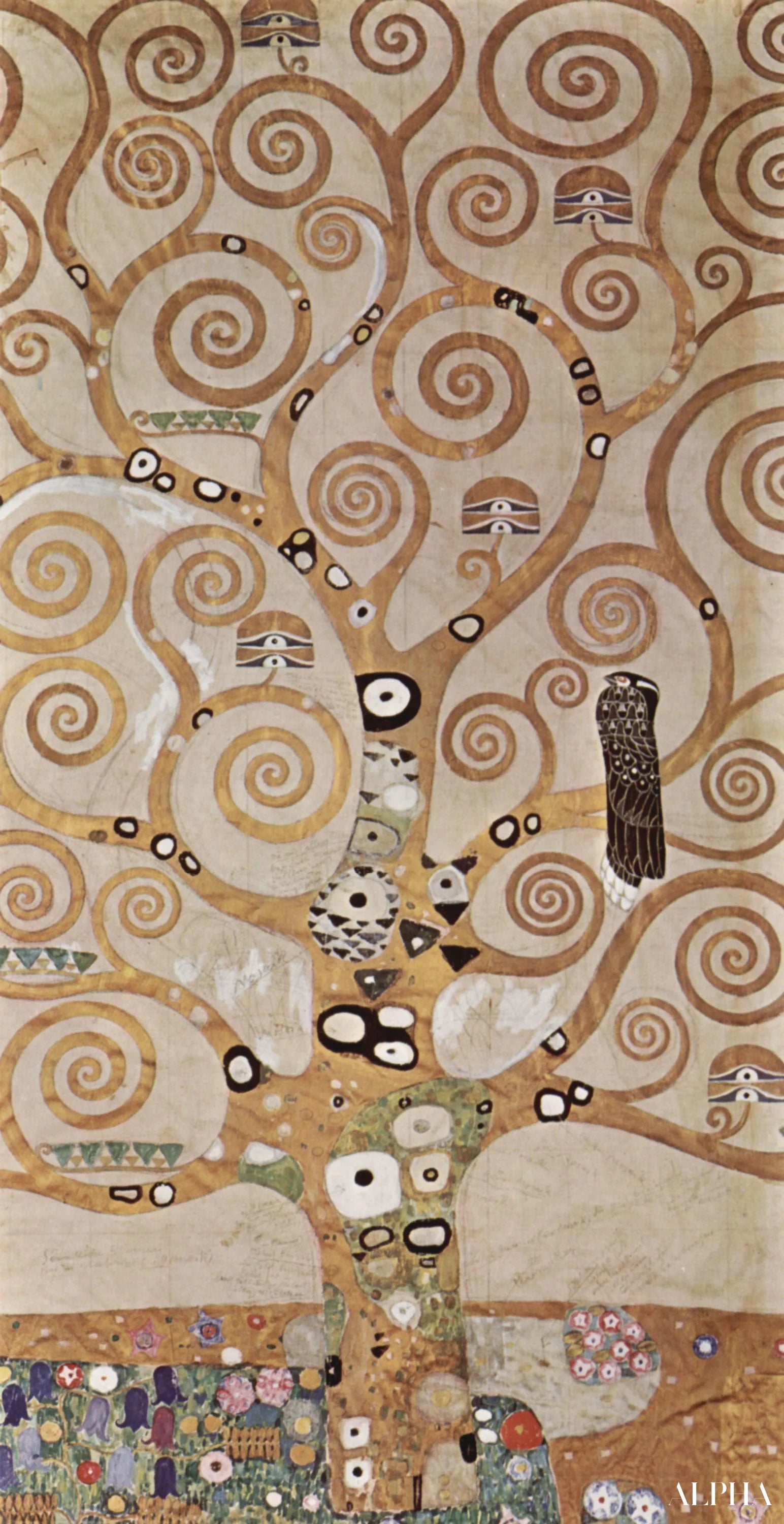 L'arbre de vie, section centrale (détail) - Gustav Klimt - Reproductions de tableaux et peintures haut de gamme