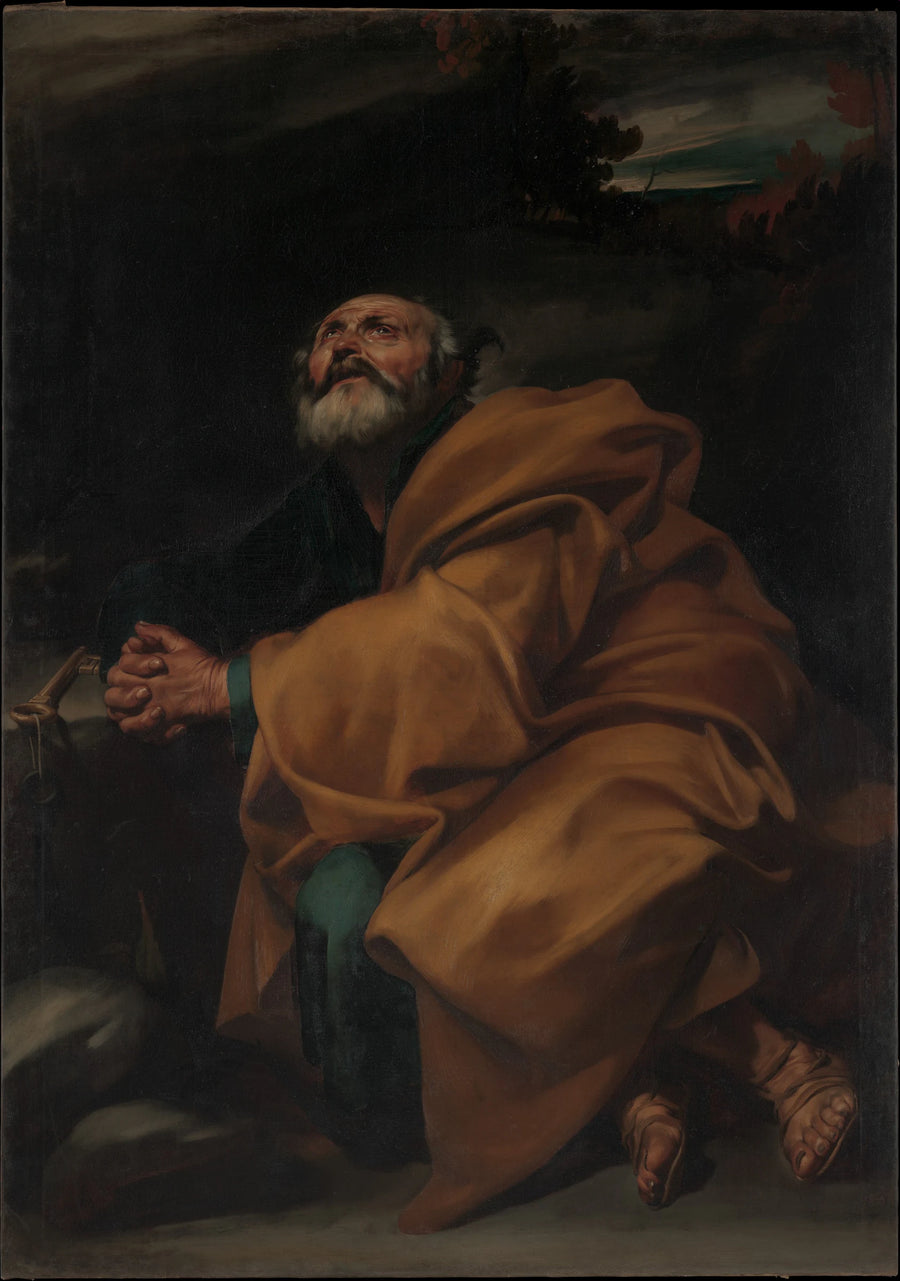 Les larmes de saint Pierre - Jusepe de Ribera (called Lo Spagnoletto)