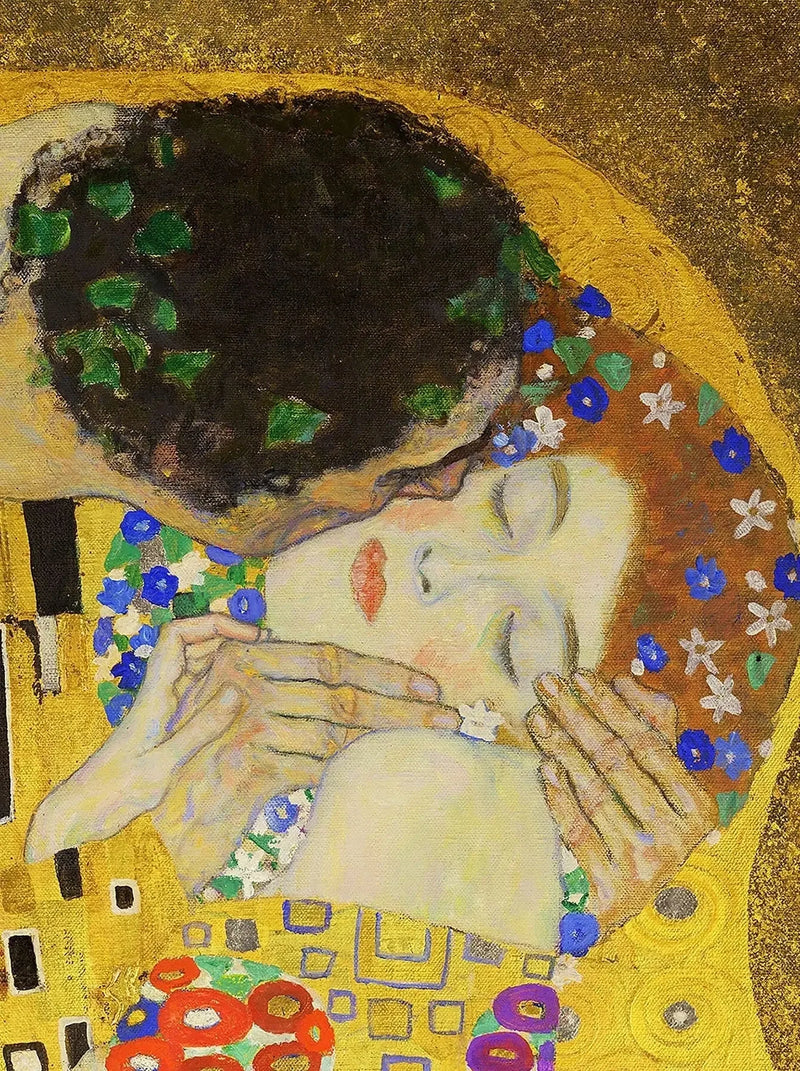 💋 चुंबन (विवरण IV) – गुस्ताव क्लिम्ट (1907-1908)