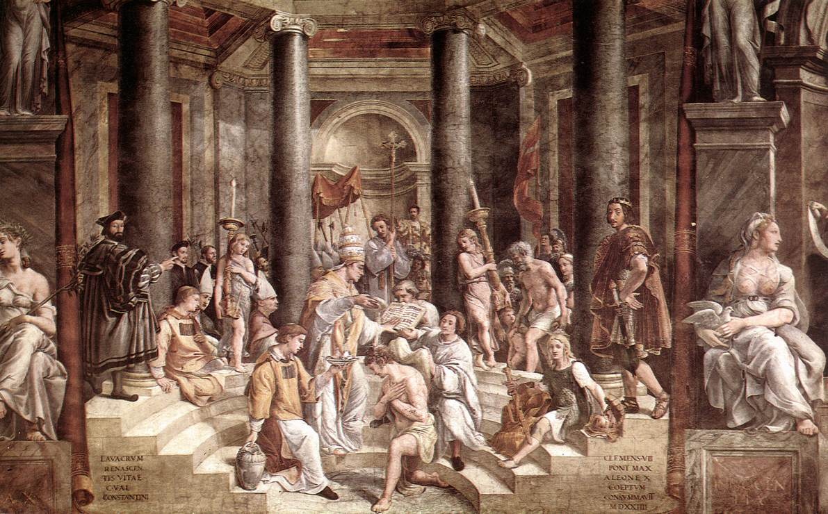 Le Baptême de Constantin - Raphaël Sanzio image 1 reproduction de peinture à l’huile