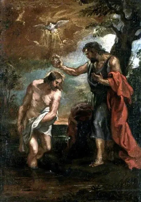 मसीह का बपतिस्मा - बार्टोलोमे़ Esteban Murillo