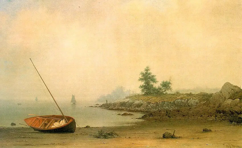 Le bateau échoué - Martin Johnson Heade image 1 copie peinte à la main à l’huile