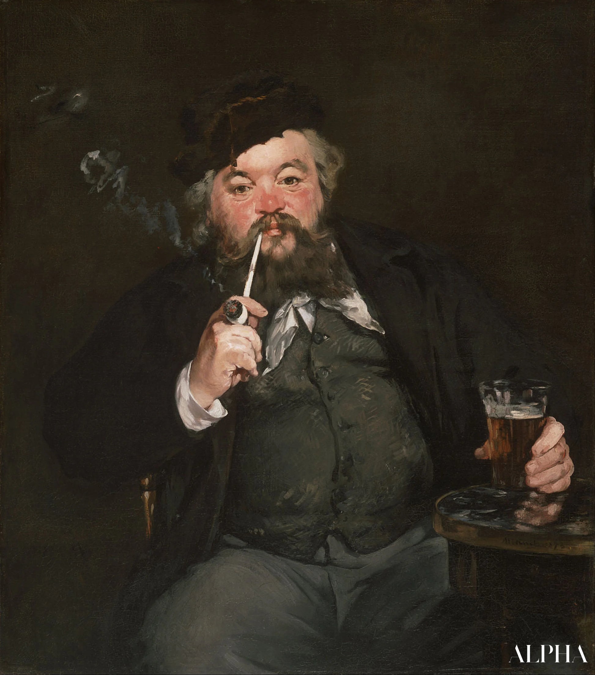 Le Bon Bock - Edouard Manet - उच्च गुणवत्ता वाली चित्रकला और पेंटिंग की प्रतियां