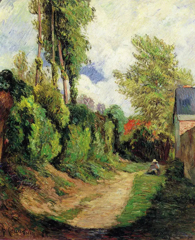 Reproduction du tableau « Le Chemin creux - Paul Gauguin » par Alpha Reproduction en peinture à l’huile
