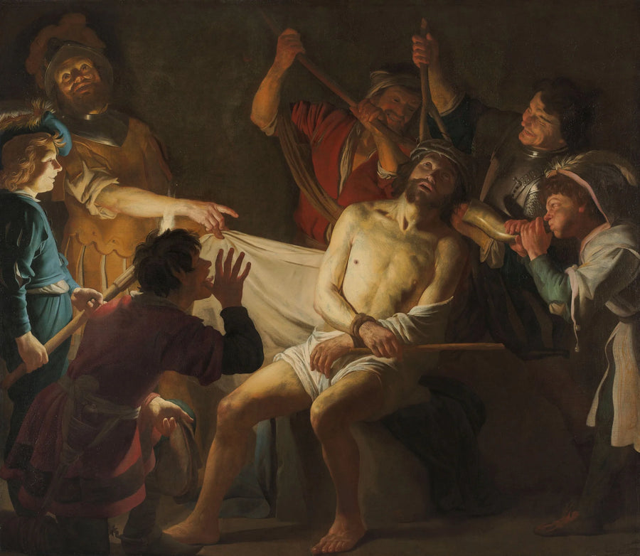 Le Christ couronné d'épines - Gerrit van Honthorst image 1 tableau peint à l’huile sur toile