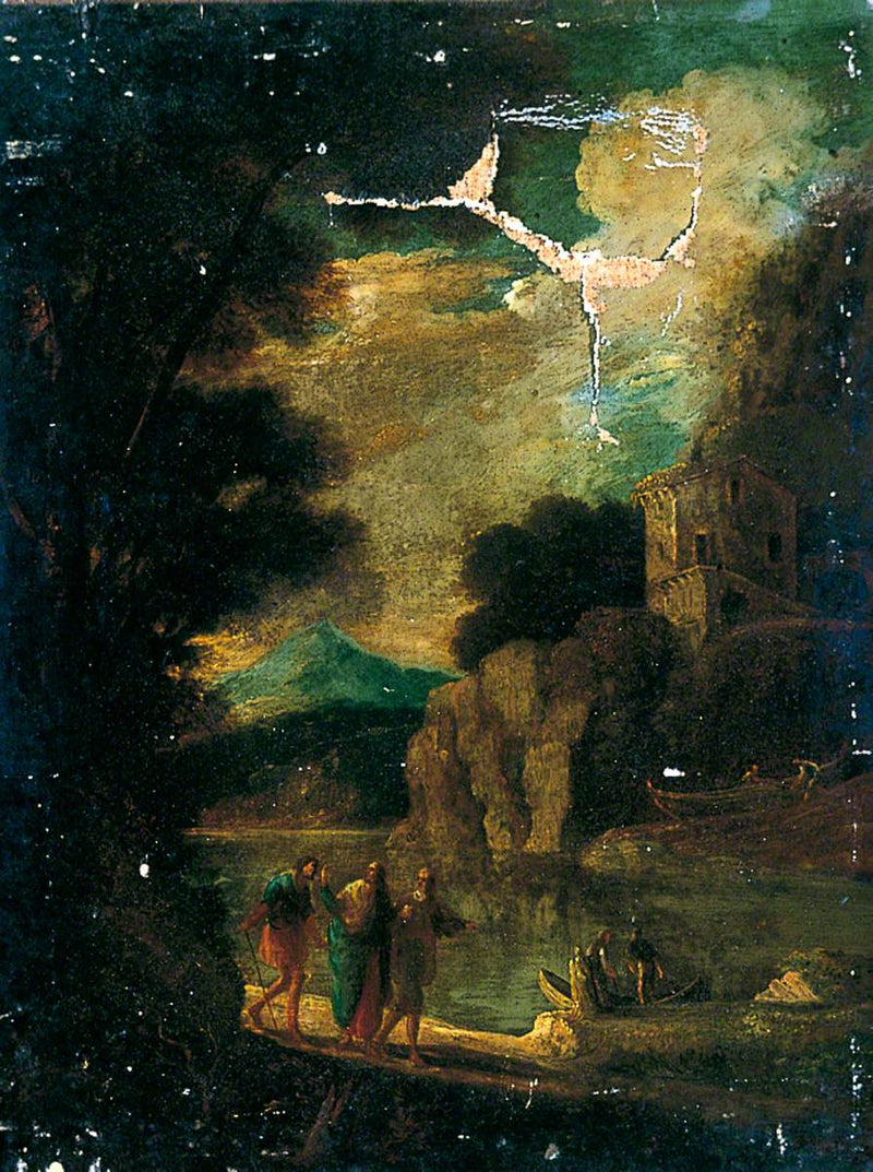 Le Christ et les disciples sur le chemin d'Emmaüs - Salvator Rosa