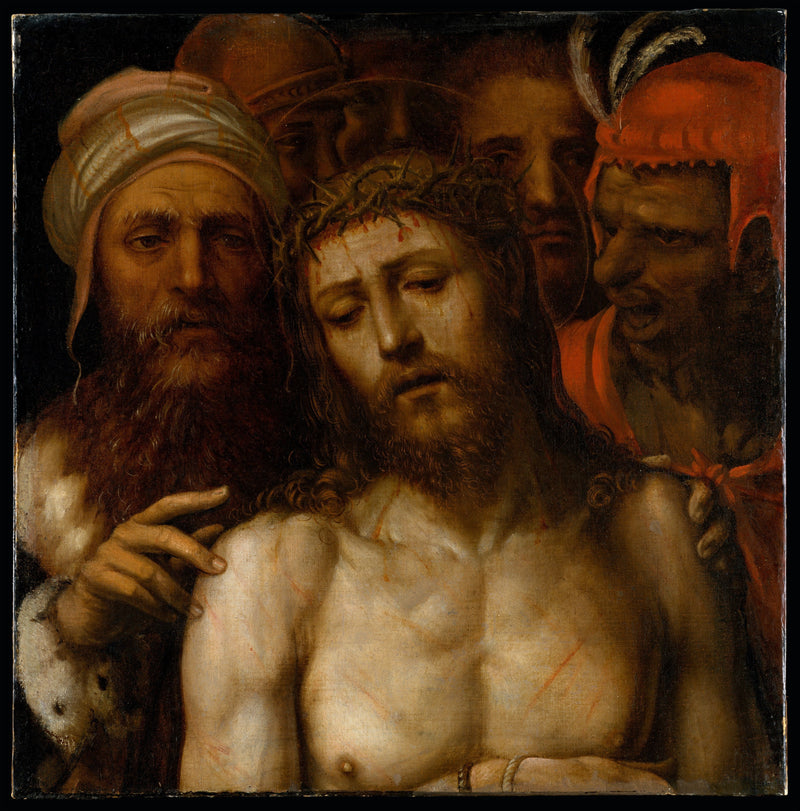 मसीह को जनता के सामने प्रस्तुत किया गया (Ecce Homo) - इल सोडोमा (गियोवन्नी एंटोनियो बाज़ी)