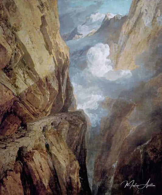 Le col du Saint-Gothard - William Turner - Reproductions de tableaux et peintures haut de gamme