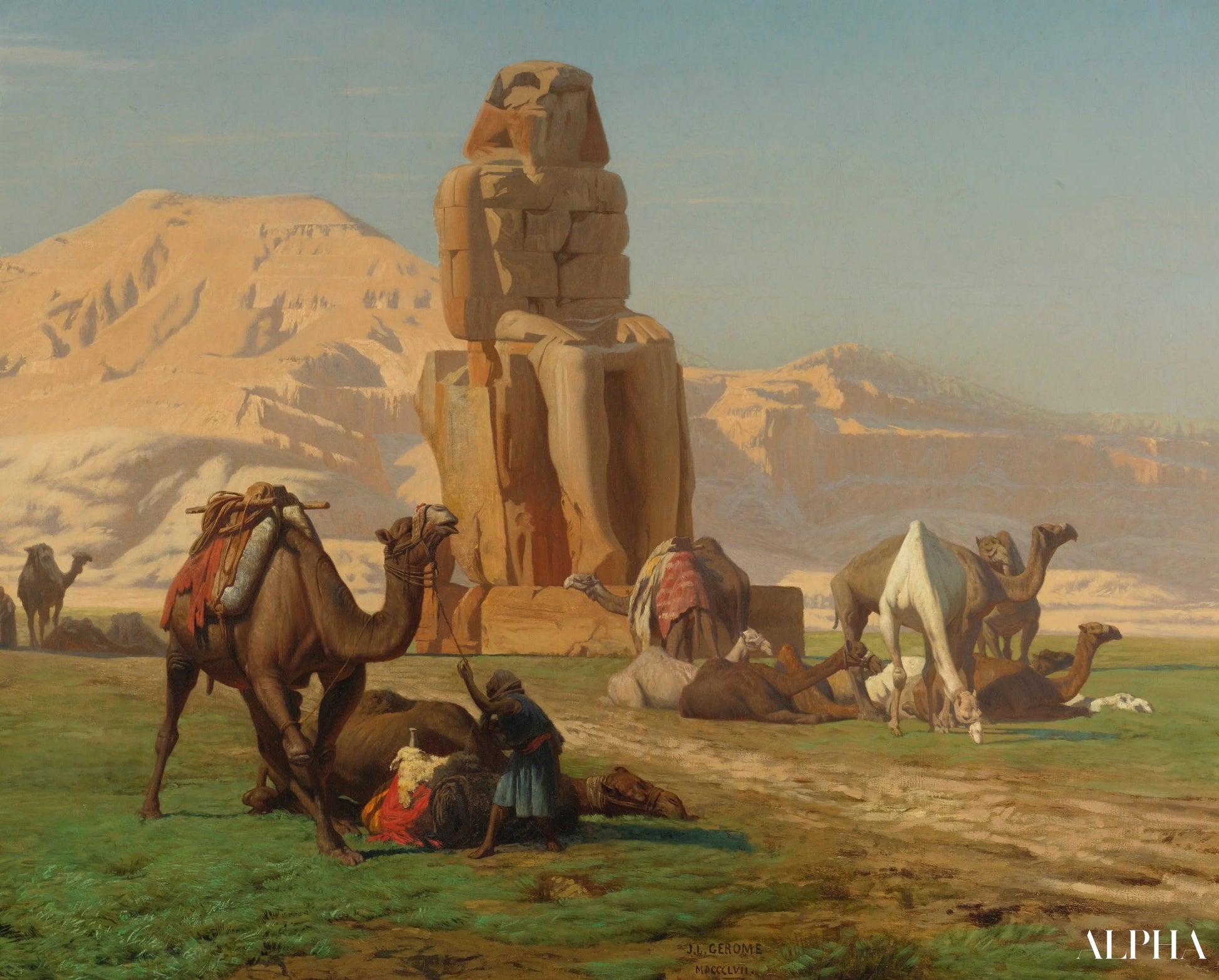 Le Colosse de Memnon - Jean-Léon Gérôme - Reproductions de tableaux et peintures haut de gamme