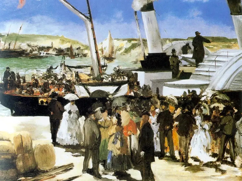 फोकस्टोन के स्टीमर का प्रस्थान - Édouard Manet