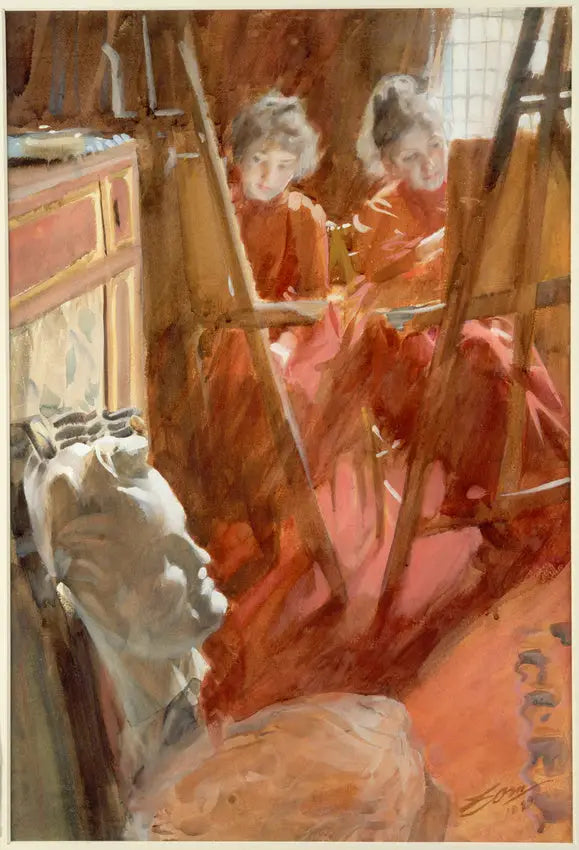 लड़कियों का चित्रण Schwartz - Anders Zorn