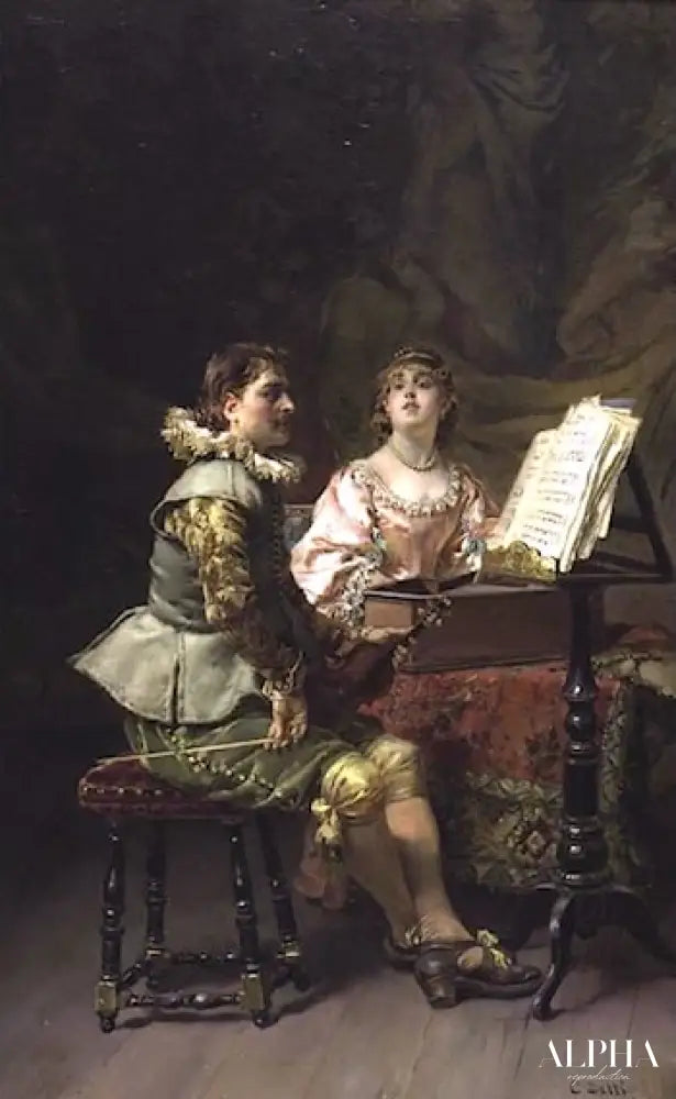 Le Duo - Cesare-Auguste Detti Reproductions de tableaux à la peinture à l’huile