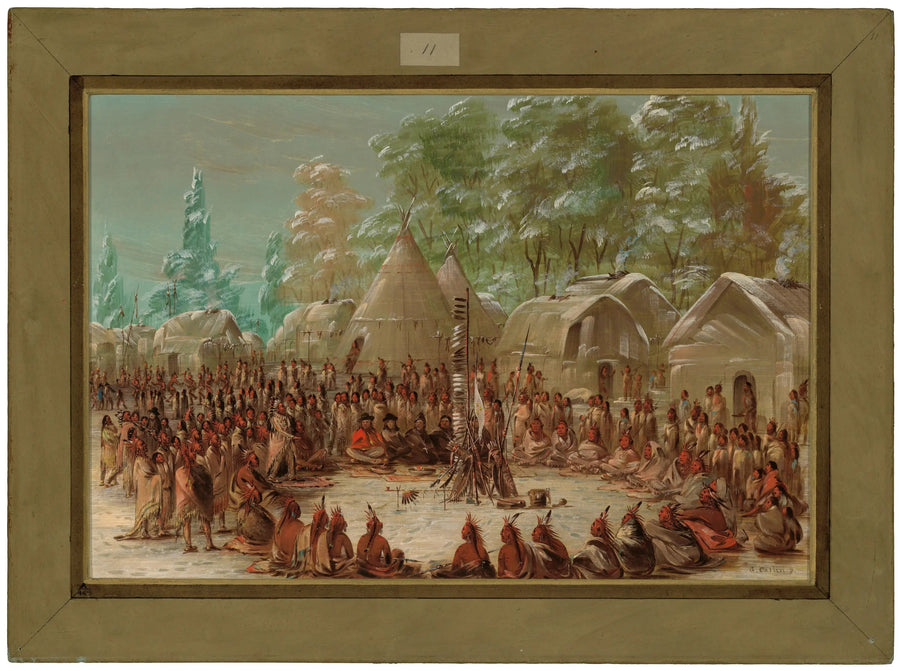 ला सैल समूह इलिनॉय गांव में जश्न मनाया। 2 जनवरी 1680 - जॉर्ज कैटलिन