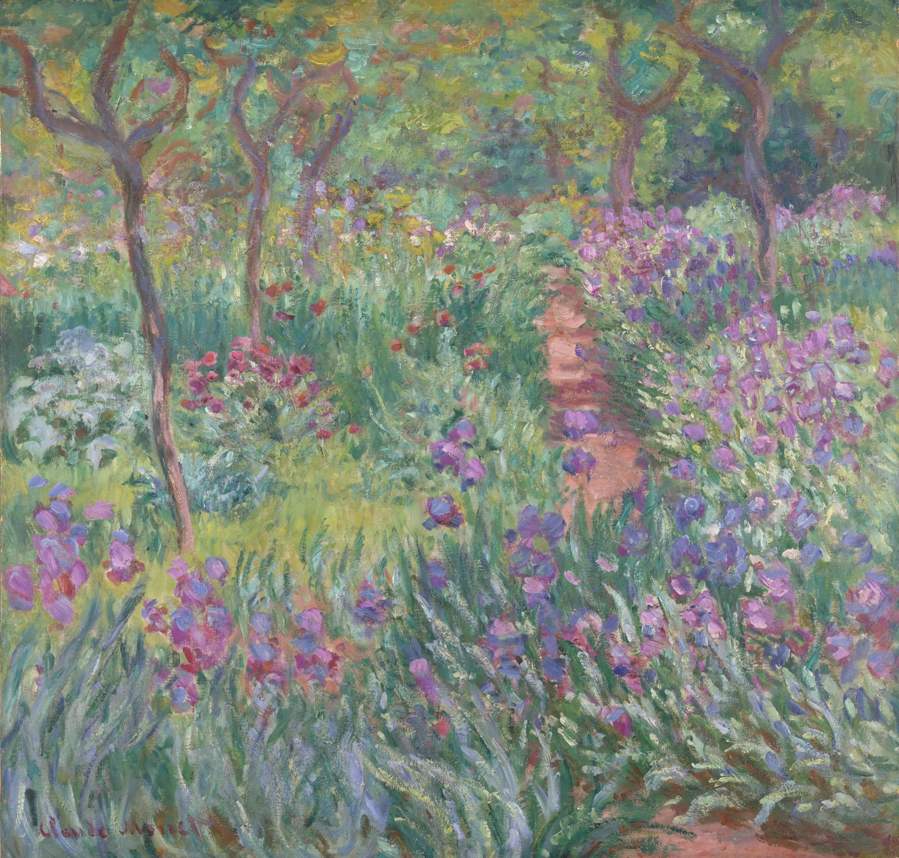 Reproduction du tableau « Le jardin de l'artiste à Giverny - Claude Monet » par Alpha Reproduction en peinture à l’huile