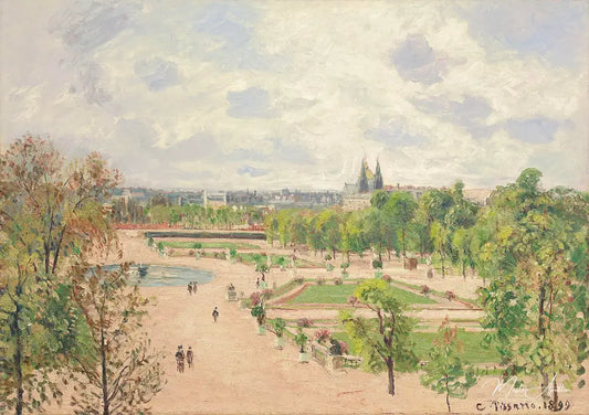 Le Jardin des Tuileries - Camille Pissarro - Reproductions de tableaux et peintures haut de gamme