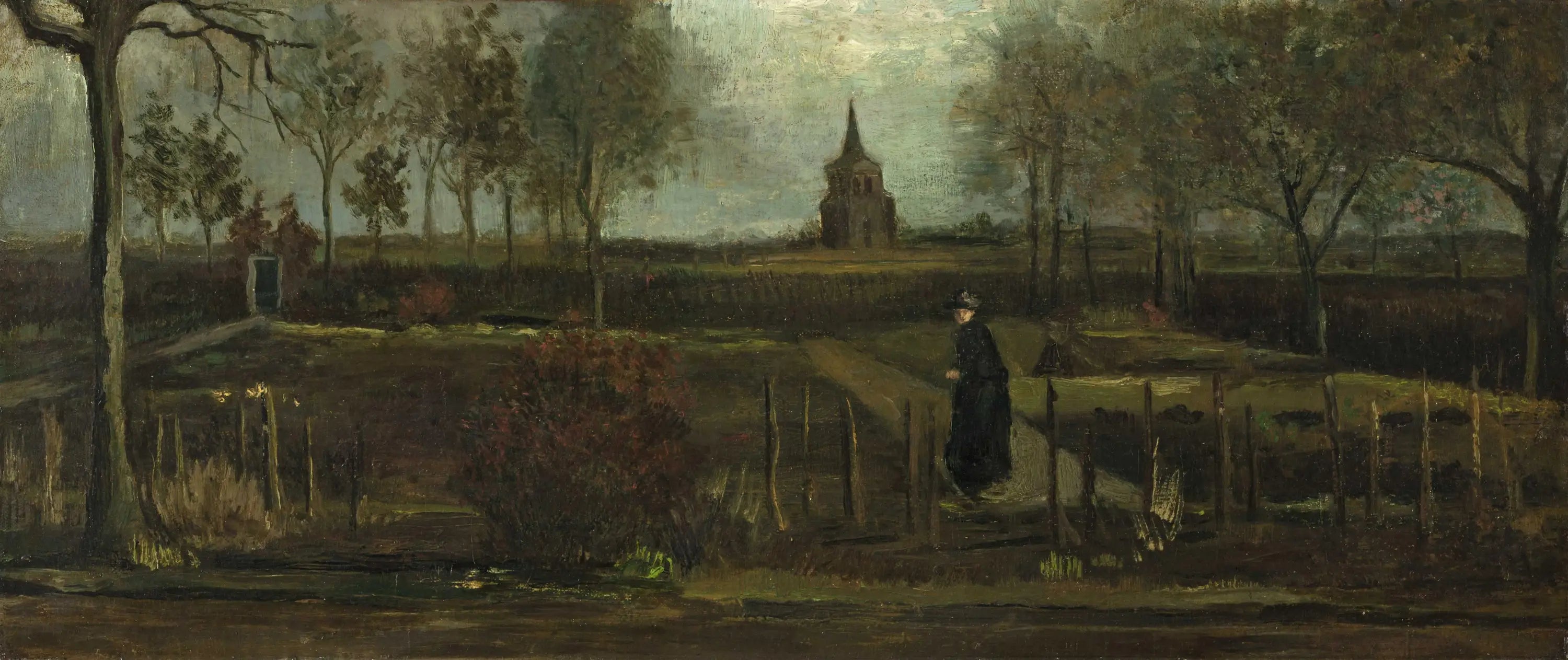 Reproduction du tableau « Le Jardin du presbytère de Nuenen au printemps - Vincent van Gogh » par Alpha Reproduction en peinture à l’huile