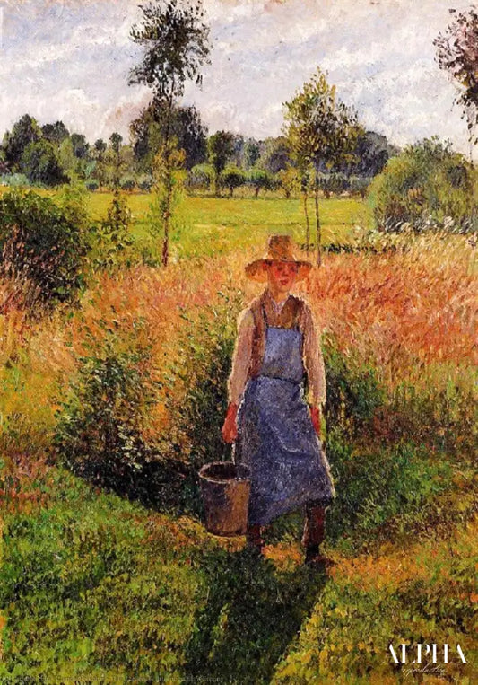 Le jardinier, Le soleil de l'après-midi, Eragny - Camille Pissarro - Reproductions de tableaux et peintures haut de gamme