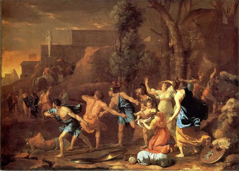 युवा पायर्स को बचाया गया - निकोलस पूसिन