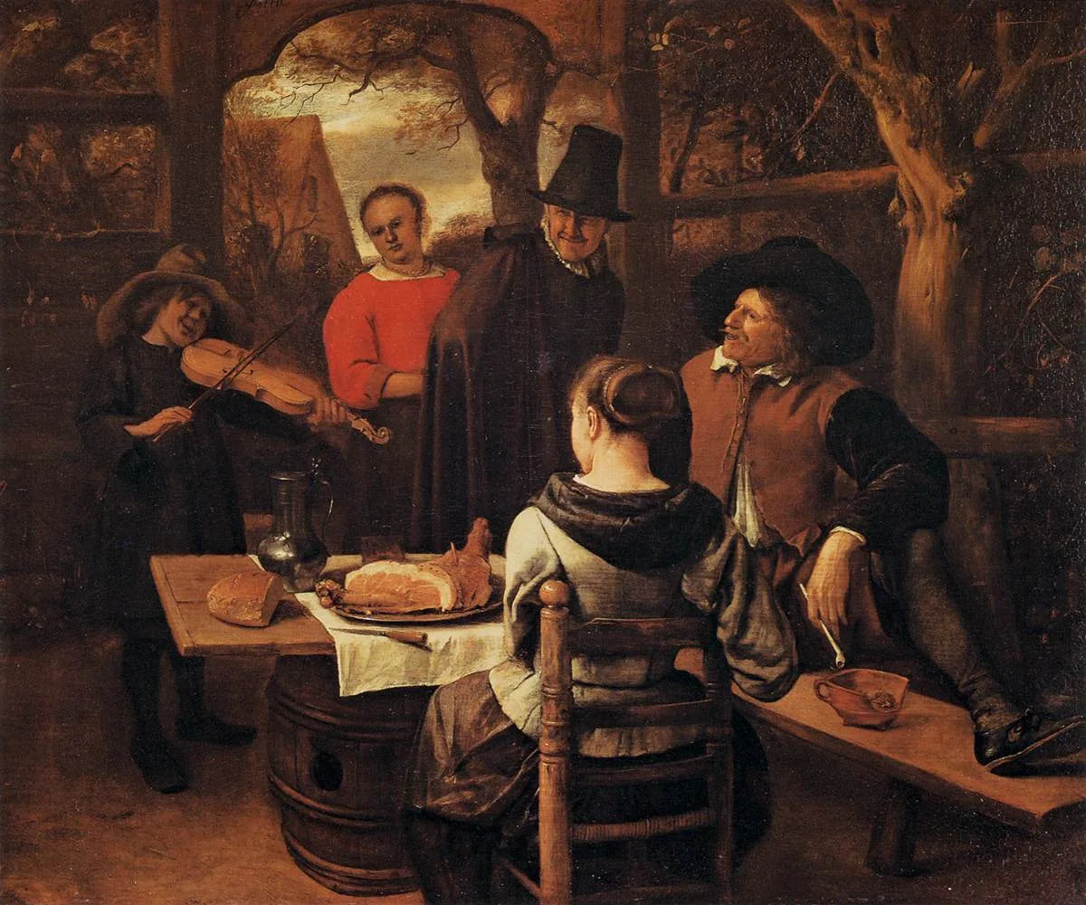 Le jeune violoniste - Jan Steen image 1 copie peinte à la main à l’huile