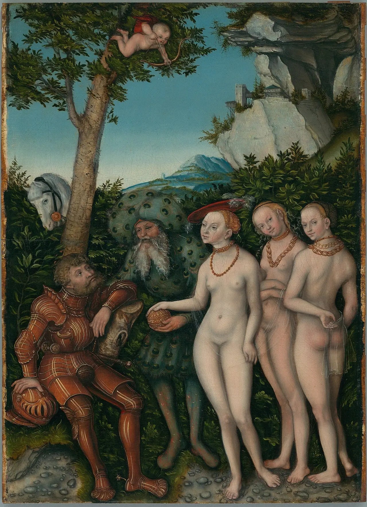 Le Jugement de Pâris - Lucas Cranach the Elder image 1 tableau peint à l’huile sur toile