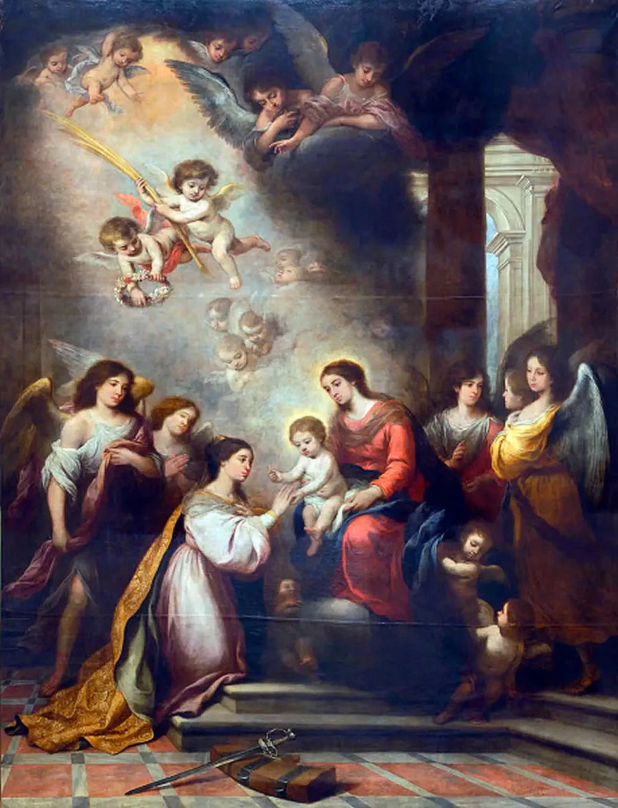 सेंट कैथरीन का रहस्यमय विवाह - बार्टोलोमे़ Esteban Murillo