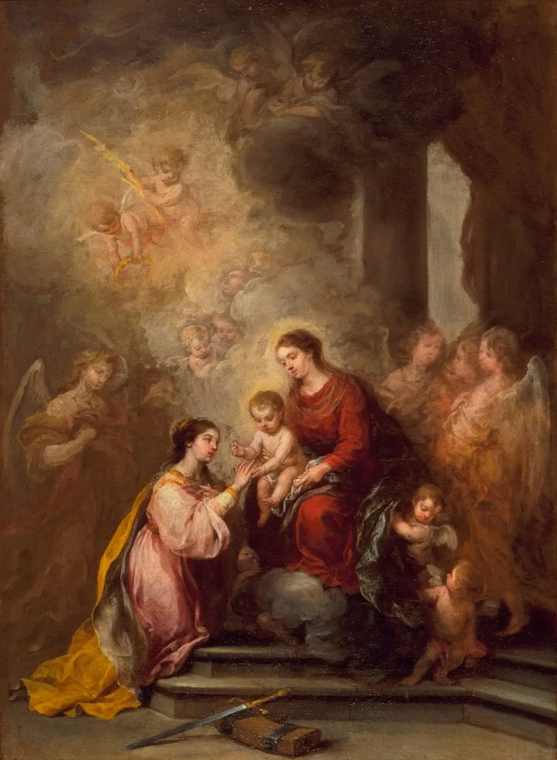 संत कैथरीन का रहस्यमय विवाह - बार्टोलोमे़ Esteban Murillo