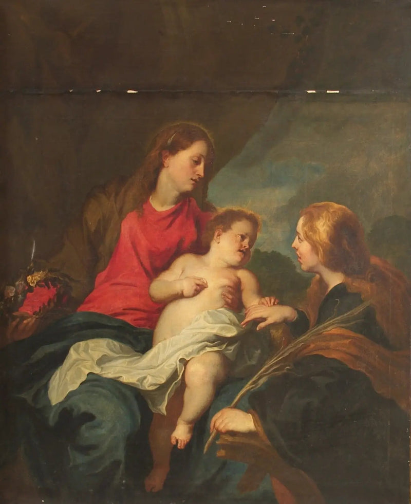 सेंट कैथरीन ऑफ़ अलेक्ज़ांद्रिया का रहस्यमय विवाह - Antoine van Dyck
