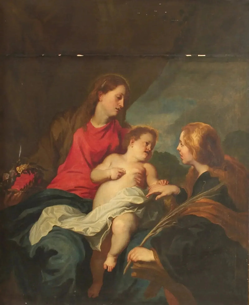 सेंट कैथरीन ऑफ़ अलेक्ज़ांद्रिया का रहस्यमय विवाह - Antoine van Dyck