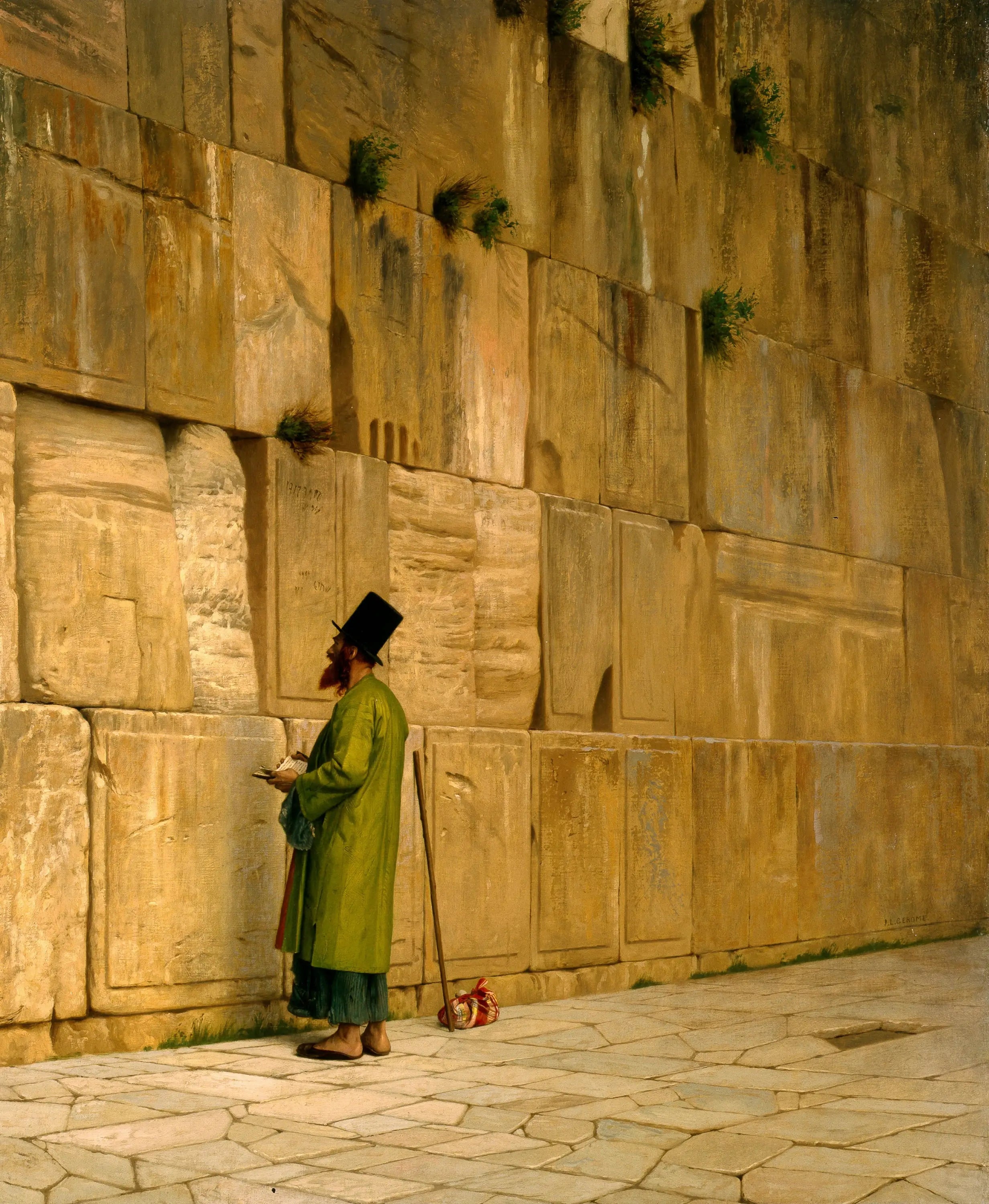 Le Mur de Salomon, dit aussi Le mur des lamentations - Jean-Léon Gérôme image 1 copie peinte à la main à l’huile