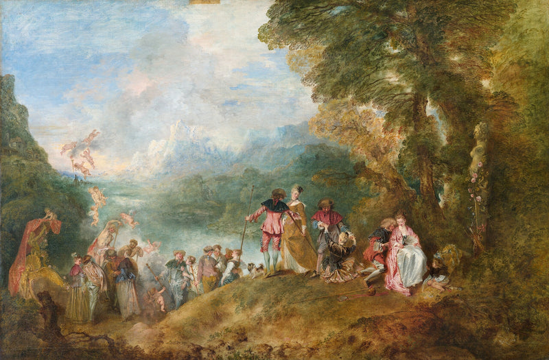 साइथेरे द्वीप पर तीर्थयात्रा - Antoine Watteau