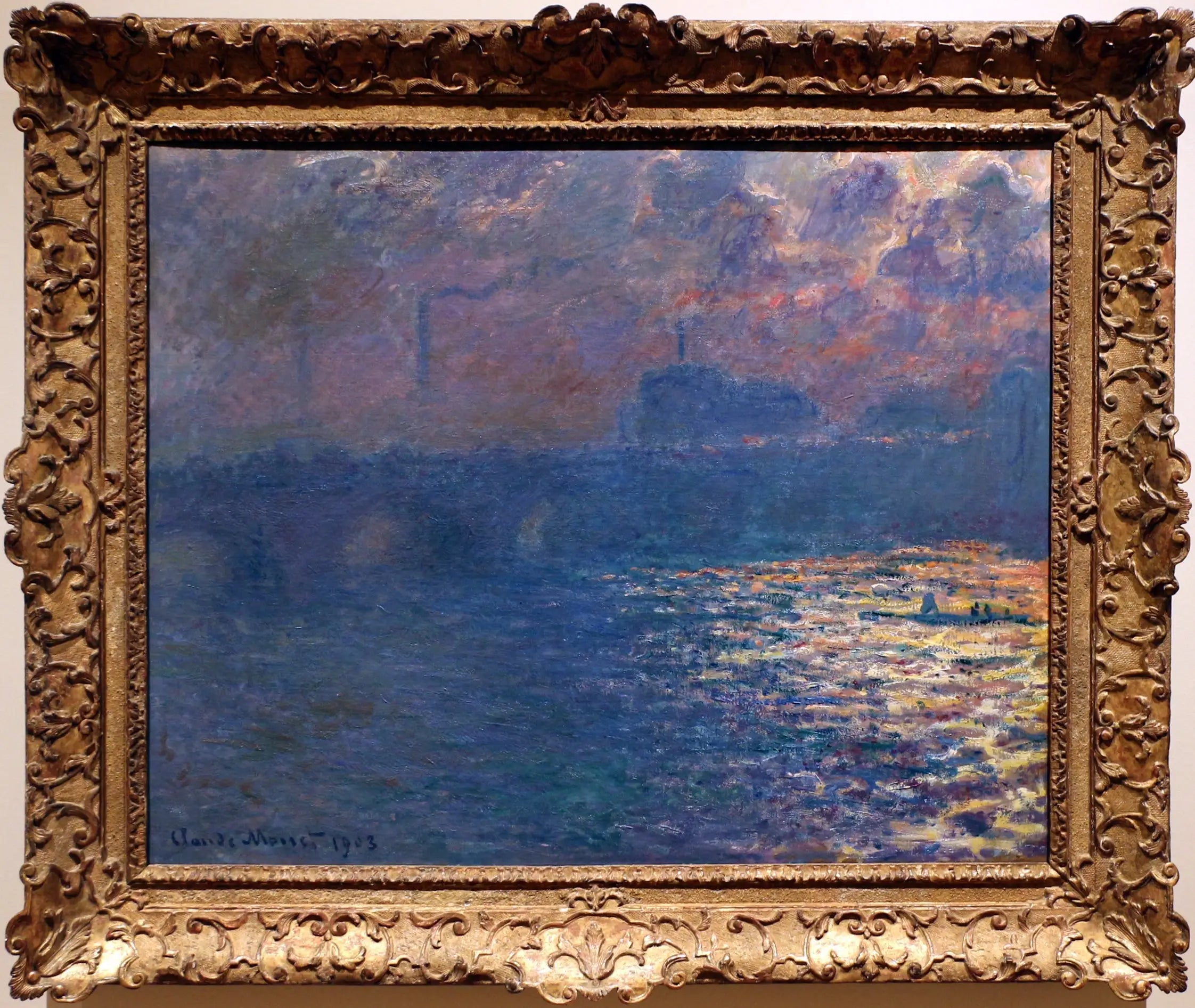 Le pont de Waterloo, l'effet de la lumière du soleil - Claude Monet image 1 reproduction d’œuvre d’art à l’huile