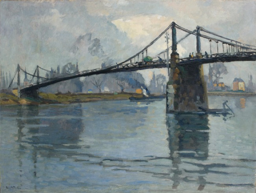 Le pont des Andelys le long de la Seine - Robert Antoine Pinchon - Alpha Reproduction